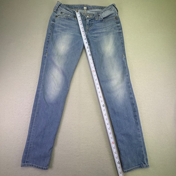 True Religion Jeans Women's Size 29 Skinny Joey Super T Blue Wash Denim Western - Picture 2 of 11